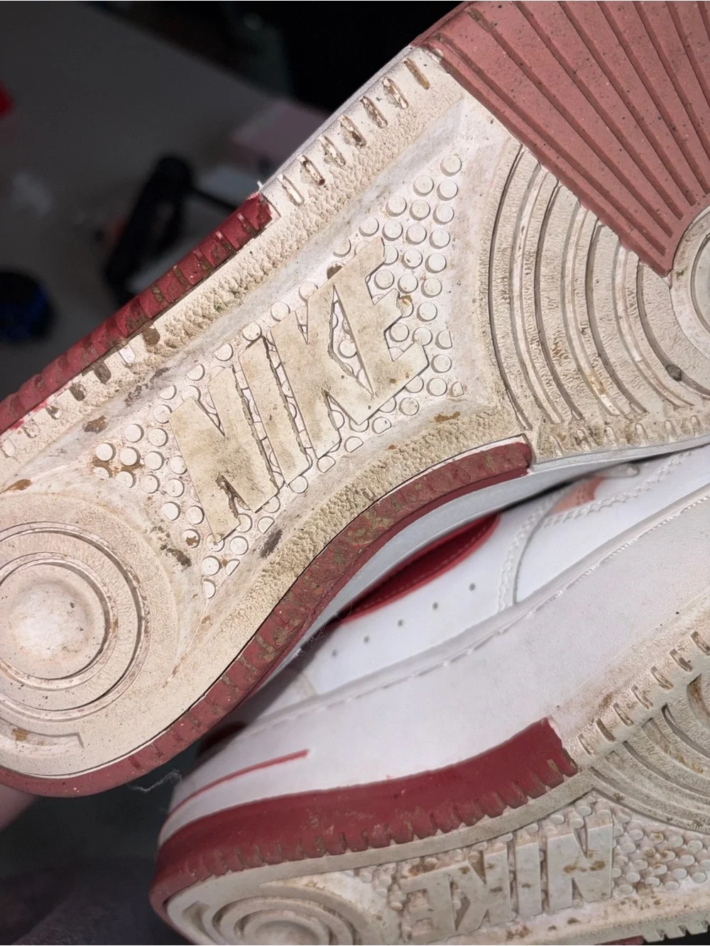 Nike Women’s White and Red Low-Top Sneakers